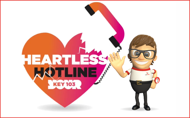 Main image for post: cartime Give Away a Car on Key 103’s Heartless Hotline… But Did It Get Stolen?